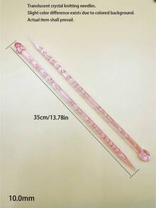 Colorful Crystal Straight Knitting Needles, 4.0-10.0mm Multiple Sizes Available, Polished Smooth Needle Body, Easy For Beginners To Operate, Home Stress Relief DIY Knitting Tool, Specifically Designed For Knitting Scarves, Sweaters, Shawls, Essential Yarn Craft Tool For Home Knitting Enthusiasts And Beginner Knitters - Crystal Knitting Needle - View 13