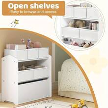 1pc White Wardrobe Stratification Storage Rack With 6 Detachable Organizing Boxes – Space-Saving Closet Organizer For Clothing, Accessories & Daily Essentials – Easy Assembly, Clean Modern Design, Fits Standard Closets - White - View 2