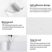 1 Roll Self-Adhesive White Wood Grain Wallpaper, Waterproof Removable Sticker, Furniture Refurbishment Decor Desktop Sticker, Self-Adhesive Wall Sticker With Vintage Wood Grain Design, Perfect For Covering Unattractive Wall Edges - White Wood Grain - View 6