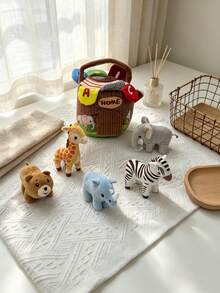 1 buah Boneka Penyimpanan Rumah Pohon Bayi Unisex, Dilengkapi Lonceng, Kertas Berkerut, Bunyi Peluit, dan Cermin, Boneka Pengembangan Sensorik untuk Bayi, Cocok Sebagai Hadiah untuk Bayi Baru Lahir - MultiWarna - View 8