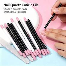 Quartz Nail Cuticle Remover Pen, Reusable Washable Nail File Stick, Manicure Pedicure Dead Skin Trimming Tool, Professional Nail Surface Edge Polishing Stick For Salon & Home Nail Art - A - View 11
