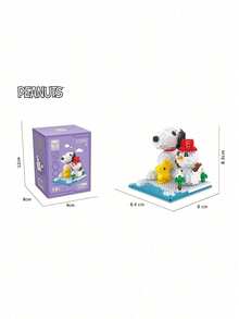 SNOOPY 1pc Mini Building Block Cartoon Character Doll, Girl Gift, Creative Random Style, Perfect Choice For New Semester Opening Gift And Toy (Random Style) - Multicolor - View 4