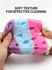 Exfoliating Bath Sponge Body Sponge - Soft Foaming Bath Ball, Colorful Striped Design, Gentle Exfoliation For Body And Face, Durable And Easy To Clean, Suitable For Home And Commercial Use, Bathroom Decor, Lively Design, Soft Touch - Multicolor - View 8