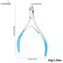 LUSLUKING Ingrown Toenail Tool Kit, Professional Pedicure Kit With Toenail Clippers, Cuticle Pusher, Nail Cleaner & Triangle File, Stainless Steel Ingrown Toenail Removal Tools For Thick Nails, Home & Salon - Multicolor - View 4