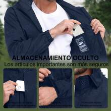 Men Shell Jackets - Navy Blue - View 2