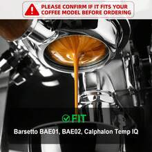 58mm Bottomless Portafilter, Compatible With Barsetto BAE01, BAE02 Calphalon Temp IQ Espresso Machine, 3-Ear Stainless Steel Portafilter With Filter Basket And Wooden Handle, Espresso Machine Replacement Accessory - Multicolor - View 2