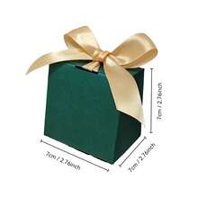 50PCS Mini White Gift Boxes With Satin Ribbon Decor, Wedding, Party, Holiday Elegant Packaging, Holiday Decoration, Premium Paper Material, Christmas Choice DIY Gift Boxes - View 6