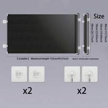 PVC Material Pet Safety Gate - Retractable Cat Fence Barrier, Auto-Retractable, Suitable For Home Stairs And Doorways, Space-Saving, Applicable For Cats And Small Dogs - Black - View 3