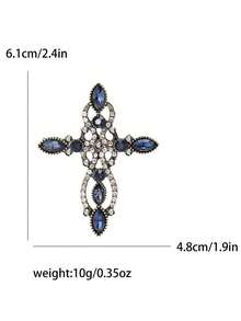 1pc Fashion High-End Luxury Cross Brooch, Premium Creative Versatile Unisex Clothing Accessory Pin Corsage - Cross Brooch - View 8