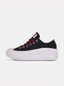 Converse 女款 Chuck Taylor SEASONAL 帆布低筒運動鞋 A24312C - 酒紅色 - 查看 1