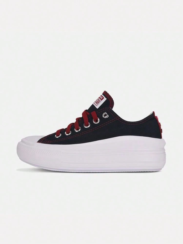 Converse 女款 Chuck Taylor SEASONAL 帆布低筒運動鞋 A24312C - 酒紅色 - 查看 1