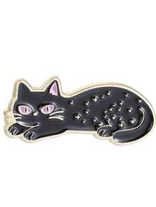 1pc Cute Black Cat Brooch, Clothing Backpack Lapel Pin, Friendship Gift, Unisex Daily Accessory - Multicolor - View 8