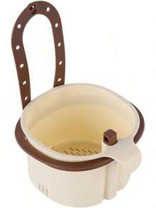 Hanging Sink Drain Basket,2026 New Cactus Kitchen Sink Strainer Basket,Self-Cleaning Faucet Hanging Filter Basket, Multifunctional Kitchen Sink Strainer Press Automatic Dumping Basket - Brown - View 1