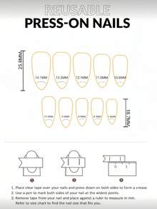 30pcs Short Almond Shape Minimalist Classic French Apricot Nude Fake Nails Premium Set Suitable For Girls Daily Wear - Multicolor - View 4