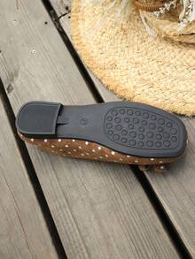 2027 Spring/Summer New Flat Slip-On Shoes Fashion Versatile Casual Embroidered Flat Women's Shoes Low-Top Slip-On Women's Flat Shoes All-Season Women's Shoes Work Shoes - Brown - View 7