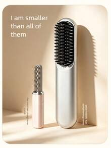 Upgraded Version Wireless Bangs Comb,Water-Based Glaze Coating,Straightening And Curling,Rechargeable Mini Straightening,Anti-Tangle Design,Fast Heating,Unisex Styling Comb,Suitable For Short Hair And Touch-Ups,Hair Products,Holiday Essentials - Multicolor - View 5