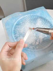 100PCS Disposable Non-Woven Nail Dust Collector Filter, Cuttable Lint-Free Dust Filter Pad, Manicure Grinding Vacuum Replacement Tool, For Daily Nail Art And Salon Use - Multicolor - View 3