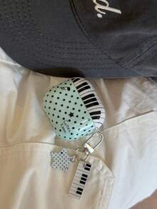 Casing Pelindung Earphone Pro5 dengan Motif Polka Dot Patchwork untuk Piano Key Musical Note Pro3 Apple 2 Generasi Baru 3/4/Pro/Pro2 - Biru - View 6