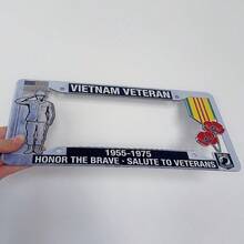 Veteran Memorial Frame License Plate Commemorative Frame Iron Art Craft Decorative Ornament - Multiple Styles - View 6