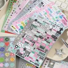 1 buah Buku Stiker Material 30 Lembar Gaya Korea Ins Bahan Dekorasi Scrapbook Cocok Untuk Seni Kolase Guka Dapat Digunakan Pada Koper, Laptop, Ponsel, Gitar, Buku Catatan - Sekuel Pulau Impian - View 4