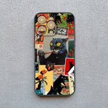 Artistic Image Stitching Black Cat Phone Case For IPhone 17 16 15 Pro Max Plus 14 13 12 Mini 11 Pro Max XS XR X Back Covers - 黑色 HMPJ 4 - 查看 9
