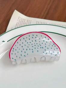 1 pieza Pinza para el cabello de mujer con diseño lindo de fruta del dragón, pinza antideslizante para coleta, sin daño al cabello, sin presión en el cabello, pinza para moño en la parte posterior de la cabeza, accesorio para el cabello con diseño de fruta fresca - Multicolor - Ver 5