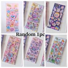 Glitter Magic Liquid Shaker 3D Puffy Stickers Cute Unicorn Fruit Cake Sequins Floating Sticker Kawaii Journal Scrapbooking Card Decor DIY Korean Stationery - Color - View 11