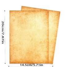 25 Sheets Vintage Antique Design Printed/Writing Paper, Letter Paper, Decorative Printed Paper, Suitable For Invitations, Letters, Resumes, Awards, Diplomas, Artworks, Handicrafts, Certificates - One Size - View 2