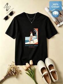Women T-Shirts - 黑色 - 查看 2