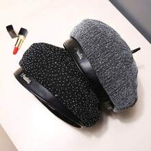 Fashion Handmade Rhinestone Starry Newsboy Cap Women's Versatile Beret Spring Autumn Metal Letter Fully Rhinestone Painter Hat Vintage Artistic Style Beret Daily Wear Hat - Butterfly - View 9