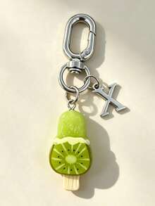 1pc Summer Fresh Fruit Popsicle Letter Keychain Pendant, Girl Bag Charm Phone Accessory, Best Friend Gift - Multicolor - View 13