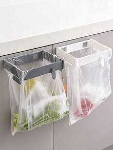 20pcs/1pc Squeezable Foldable Wall-Mounted Trash Can, Dual-Color Solid Minimalist Plastic Bag Storage Rack, Drill-Free Multi-Functional Organizer, Suitable For Adults, Renters, Kitchen, Bathroom, Balcony, All-Season Home Use - Multicolor - View 15