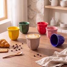 2pcs Embossed Coffee Cups - 100/180/250ml, Arabic Ceramic Espresso Cups, Ideal For Family Gatherings, Saudi National Day Gifts - Multicolor - View 11