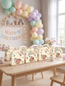 2/12/24 Stück süße Capybara-Themen-Geburtstagsgeschenkboxen, süße Party-Snack-Verpackungsboxen, geeignet für Geburtstagsfeier-Zubehör, Babyparty-Geschenke, Capybara-Themen-Feier, Geburtstags-Gastgeschenke, Party-Tischdekoration, Feiertags-Party-Snack-Behälter - mehrfarbig - Übersicht 3