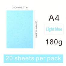 20 Sheets Colorful Cardstock A4 Paper/Thickened Colored Paper, Paper Cutting, Folding, Handmade Paper Material, A4 Craft Paper, Art Greeting Cards, Handwritten Newspaper - Multicolor - View 8
