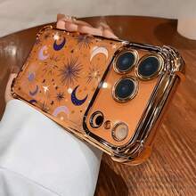 [24h Shipping from DE/FR/ES]handy hüllencoque fundas Funda Funda de cobertura total con patrón vintage de sol y luna, con protección electrochapada reforzada en las cuatro esquinas grandes. Apta para  /11/12/13/14/15/16/17/Air/Pro/Pro Max/Plus. Ofrece diseño de protección de pantalla a prueba de caídas, resistente a los arañazosShockproof, scratch-proof, no yellowing perfect gift - 1 image - Voir 1