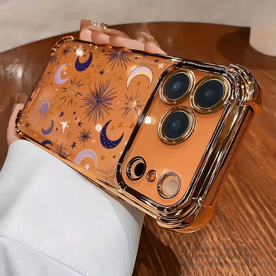 [24h Shipping from DE/FR/ES]handy hüllencoque fundas Funda Funda de cobertura total con patrón vintage de sol y luna, con protección electrochapada reforzada en las cuatro esquinas grandes. Apta para  /11/12/13/14/15/16/17/Air/Pro/Pro Max/Plus. Ofrece diseño de protección de pantalla a prueba de caídas, resistente a los arañazosShockproof, scratch-proof, no yellowing perfect gift - 1 image - Voir 1