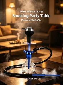 1 Set Unisex Rose Red/Pink/Blue Portable Water Pipe, Aluminum Silicone Bowl Anti-Scalding, Thick Hollow Metal Charcoal Rack, 14 Inch Single/Double Tube, Industrial Style Practical Travel Smoking Tool, Father's Day, Back To School Gift (One Size, Color And Style Randomly Shipped) - Hot Pink - View 10