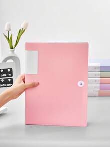 A4 Transparent Pocket Folder 30-Page Snap Closure Student Exam Paper Storage Bag Music Score Sheet Organizer Award Certificate Collection Binder Office Document File Holder Loose-Leaf Binder - Single Piece - View 6