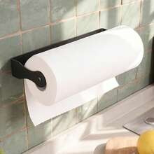 No-Drill Wall-Mounted Paper Towel Holders,Kitchen Paper Towel Organizer, Suitable For Bathrooms And Rvs, Multi-Purpose Hanging Organizer, Can Hold Cling Film, Space-Saving Modern Design - Multicolor - View 2