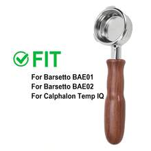 58mm Bottomless Portafilter, Compatible With Barsetto BAE01, BAE02 Calphalon Temp IQ Espresso Machine, 3-Ear Stainless Steel Portafilter With Filter Basket And Wooden Handle, Espresso Machine Replacement Accessory - Multicolor - View 10