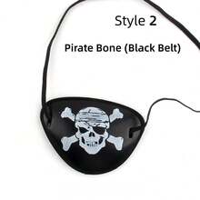 1 peça/6 peças Tapa-olho de Pirata de Halloween, 6 Estilos, Acessório de Fantasia de Caveira e Ossos Cruzados, Presente de Festa de Interpretação de Papéis, Adereço de Fantasia de Baile de Máscaras, Tema de Pirata Gótico Vintage, Suprimentos de Festa de Halloween, Acessório de Cabine de Fotos de Festival de Carnaval (Estilo Aleatório Enviado) - máscara de brinquedo de pirata de Halloween - Visão 11