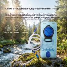 1PC Leakproof Hydration Bladder, TPU Outdoor Water Reservoir Bag With Drinking Tube Bite Valve, Foldable Water Storage Pouch For Hiking Camping Cycling Running - Outdoor Water Bladder - View 3