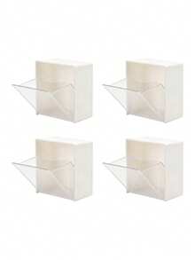 1/2/4pcs Wall-Mounted Storage Boxes - Cosmetic Storage Box, Jewelry Storage Box, Plastic Storage Rack, For Organizing And Storing Dental Floss, Hair Ties, Hair Clips, Powder Puffs And Other Items. Suitable For Home, Bathroom, Room Decor, Dorm Essentials, Back To School Supplies - Multicolor - View 12