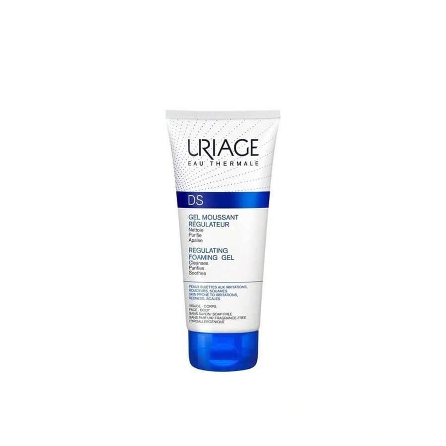 Uriage D.S. Gel Espuma Regulador 150ml (5.07fl Oz) - Gel Espumante Suave, Purificante, Calmante, Sem Fragrância, Sem Sabão, Água Termal (Uriage), Piroctona Olamina, Tecnologia TLR2-Regul, Dermocosmética - Sensitive - View 1