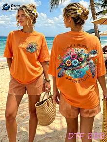 Women T-Shirts - 橘色 - 查看 1