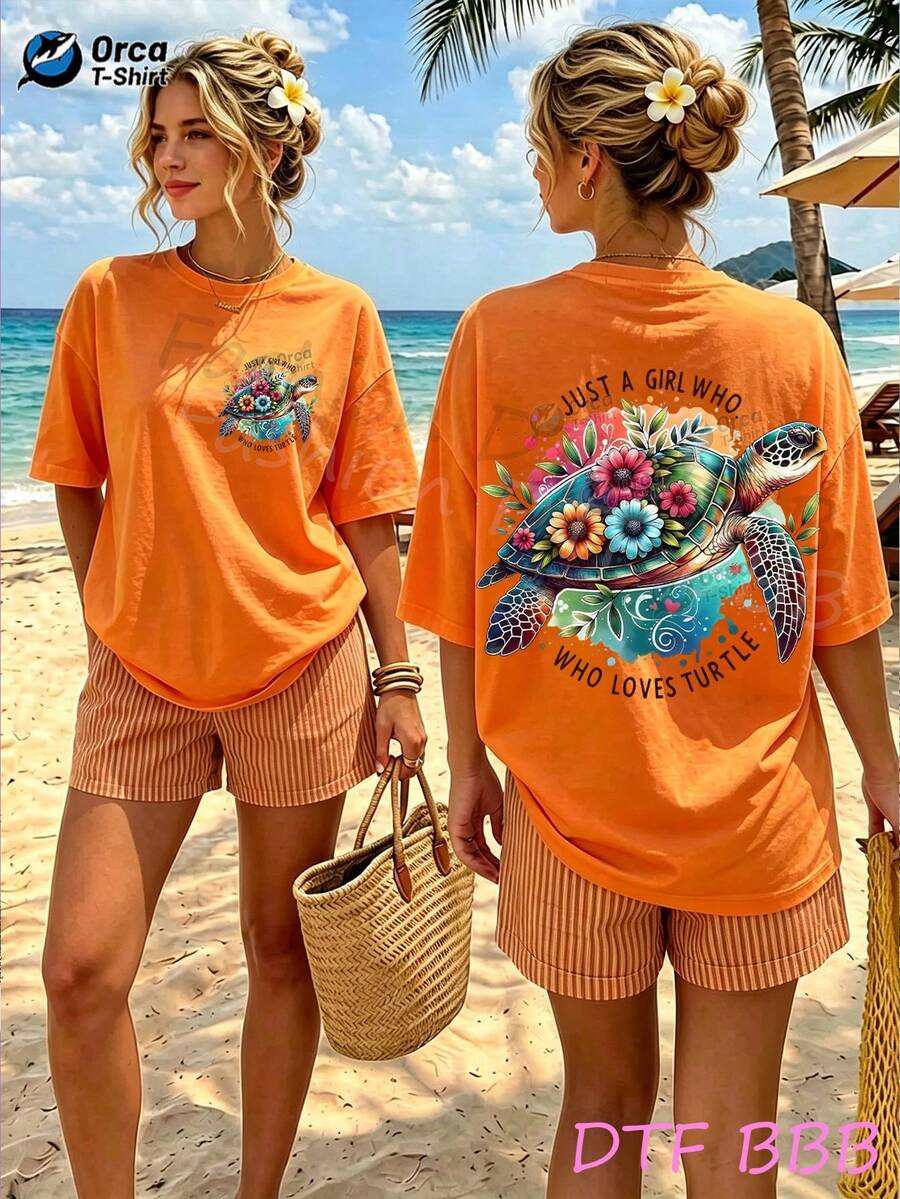 Women T-Shirts - 橘色 - 查看 1
