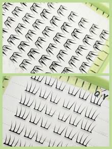 1 Box 2 Styles 180 Clusters Large Capacity Deer Lash Book 2.0 False Eyelashes Comfortable Natural Look Daily Holiday Atmosphere Self-Adhesive Beginner-Friendly - C - View 5