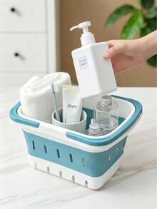1pc Foldable Laundry Basket,Portable, Large-Capacity Hamper With Handles; A Versatile Storage Solution For Dirty Clothes, Toys, And Miscellaneous Items. Waterproof Design Suitable For Dorms, Bathrooms. Convenient And Practical For Organizing - Multicolor - View 2
