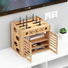 Organizer Box Multifunctional Router Storage Box Wooden Box Rack Does Not Block Signal Router Light Placement Rack Management Box - View 7